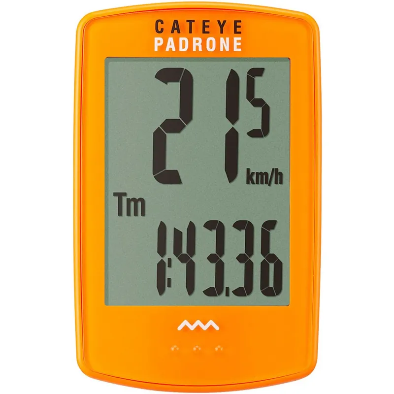 Beperkte Voorraad CatEye Padrone draadloze fietscomputer - CC-PA100W - Oranje