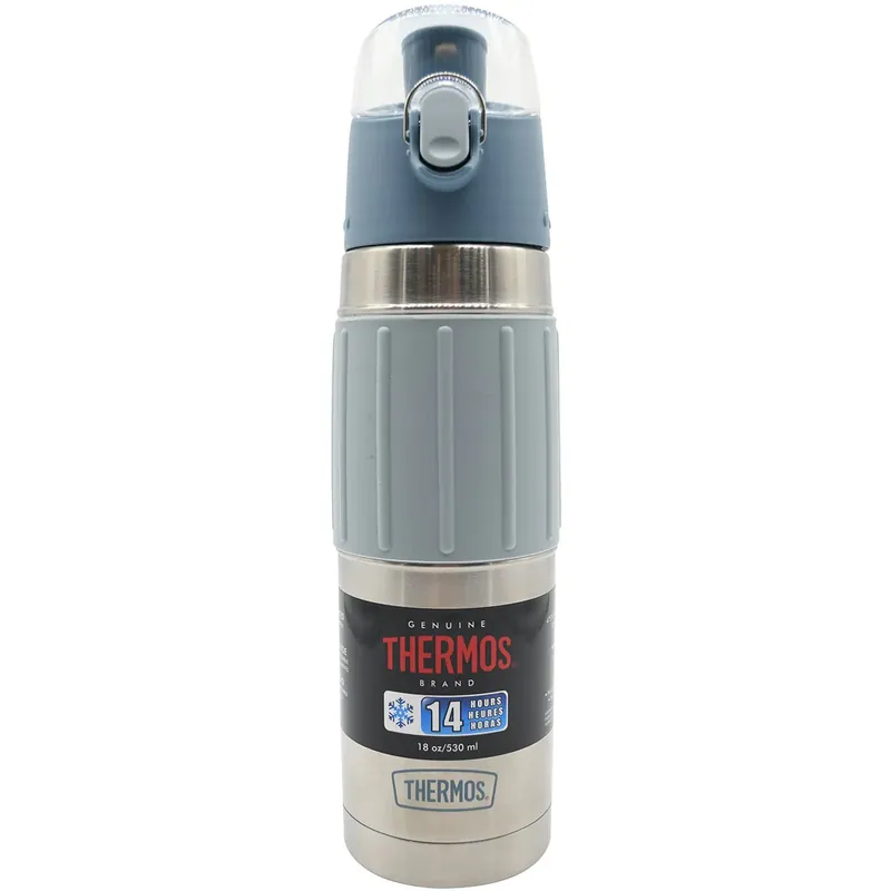 Thermos 18 oz. vacuüm geïsoleerde roestvrijstalen hydratatiewaterfles Gray Direct Beschikbaar