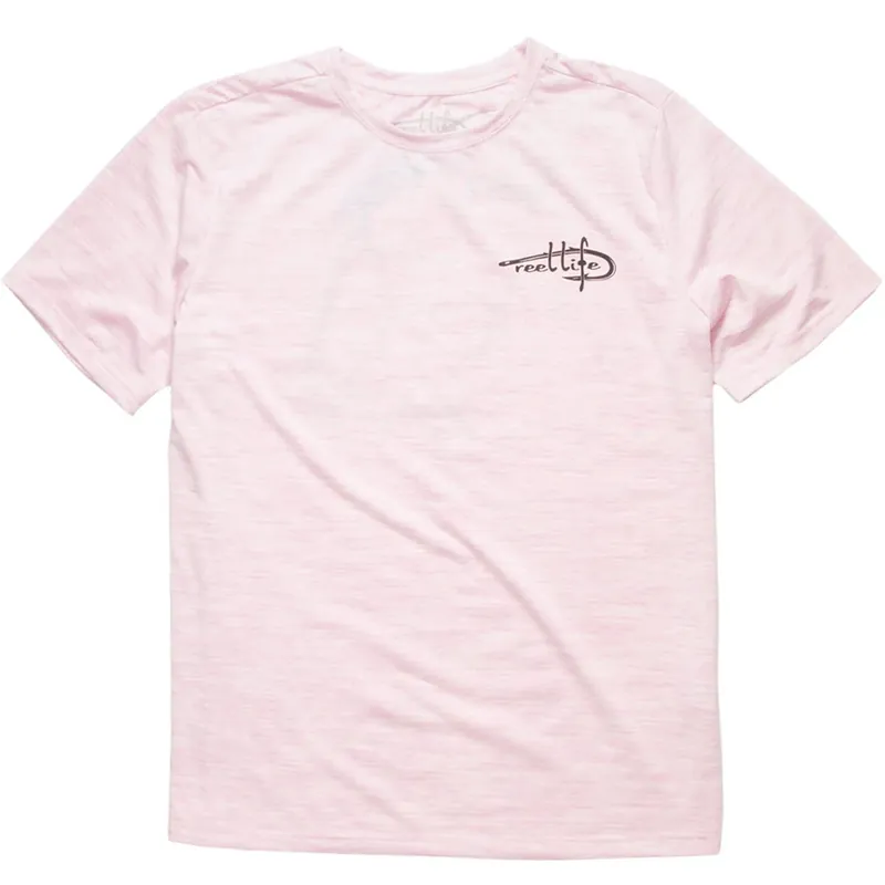 Reel Life Parrot Paradise Coastal Performance T-shirt - Winsome Orchid S Rechtstreeks Van De Fabrikant