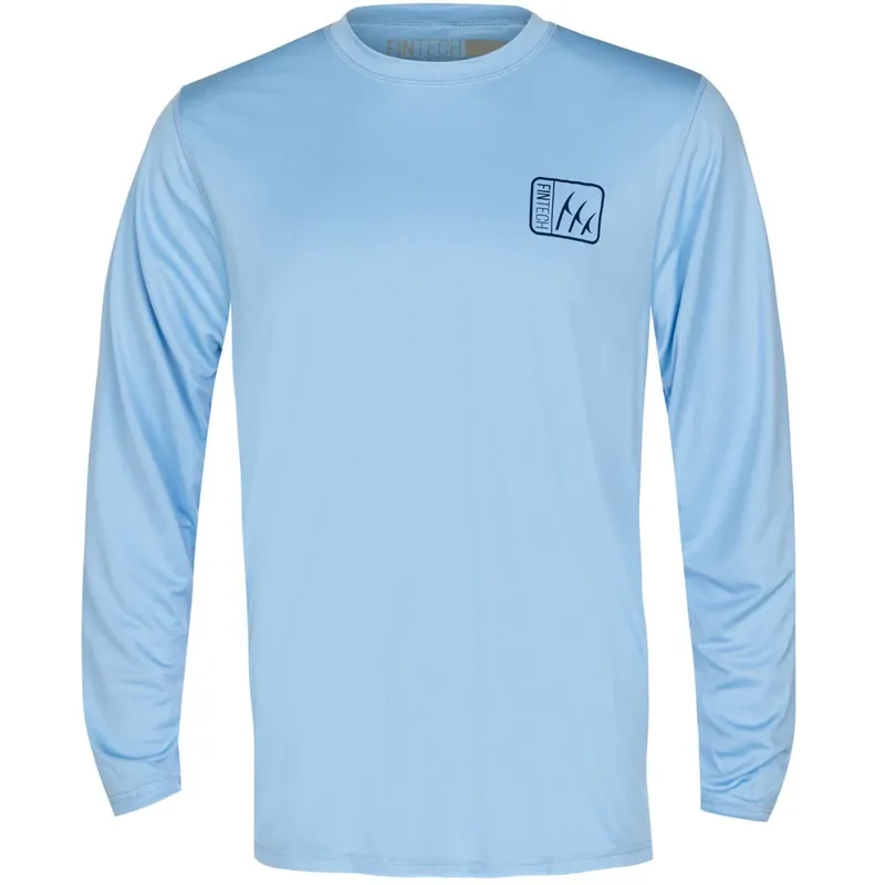 Fabrieksprijs Fintech Baitshop Sun Defender UV T-shirt met lange mouwen - Poederblauw S