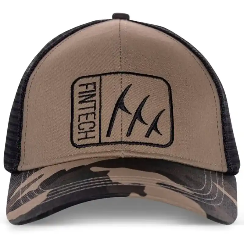 Must-Have Fintech Logo Camo Snapback Hoed - Dune