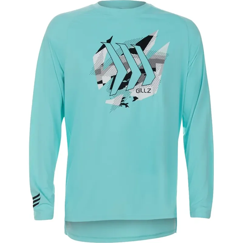 Tijdelijk Beschikbaar Gillz Contender Series Breaker UV T-shirt met lange mouwen - Aruba Blauw M
