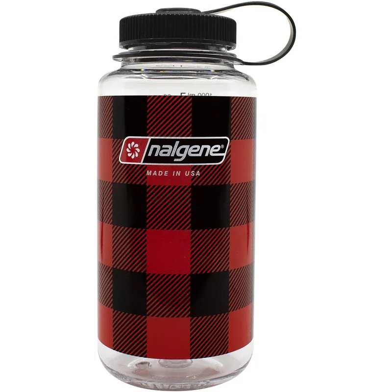 Nalgene 32 oz. Wide Mouth Plaid Tritan Waterfles Rood Populair