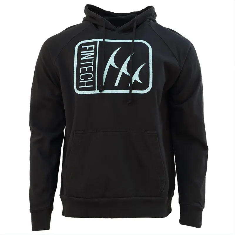 Fintech Box Logo Point Breeze Fleece Pullover Hoodie - Antraciet S Fabrieksprijs