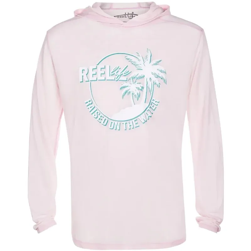 Populair Reel Life Circle Palm Ocean Washed Captiva Pullover Hoodie - Winsome Orchard S