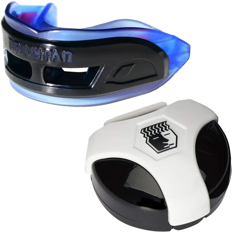 Speciale Aanbieding Brain Pad 3XS Professionele Mondbeschermer met Etui - Blauw/Zwart
