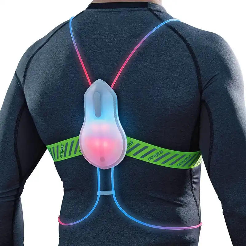 Noxgear Tracer2 360 zichtbaarheid multicolor reflecterend LED hardloopvest S Aanbieding