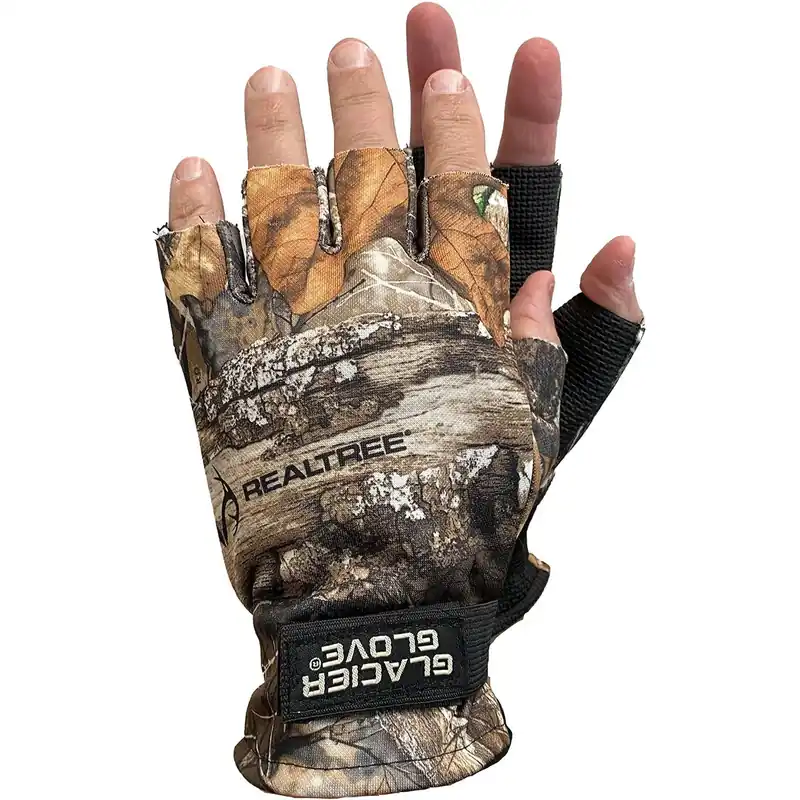 Shop Nu Glacier Glove Midweight Pro Hunter Winddichte Vingerloze Handschoenen - Realtree Camo S