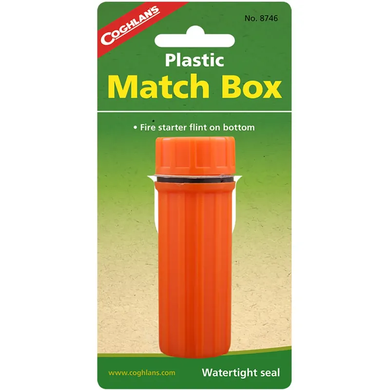 Alleen Vandaag Coghlan's Plastic Match Box Waterdichte Hoes met Vuurstarter Vuursteen Striker Oranje