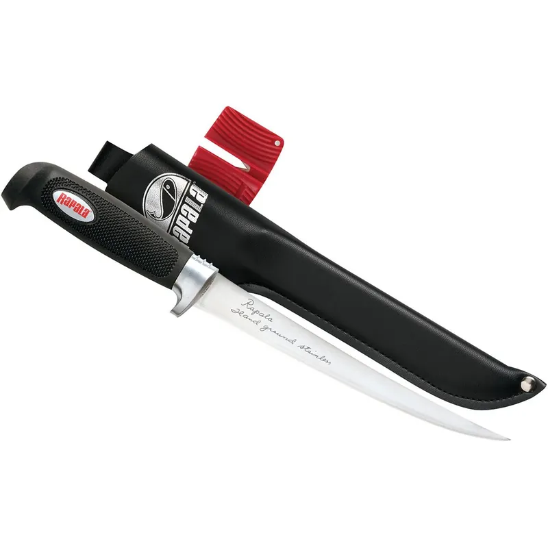 Nu Kopen Rapala 9" Soft Grip Filet met schede en slijper