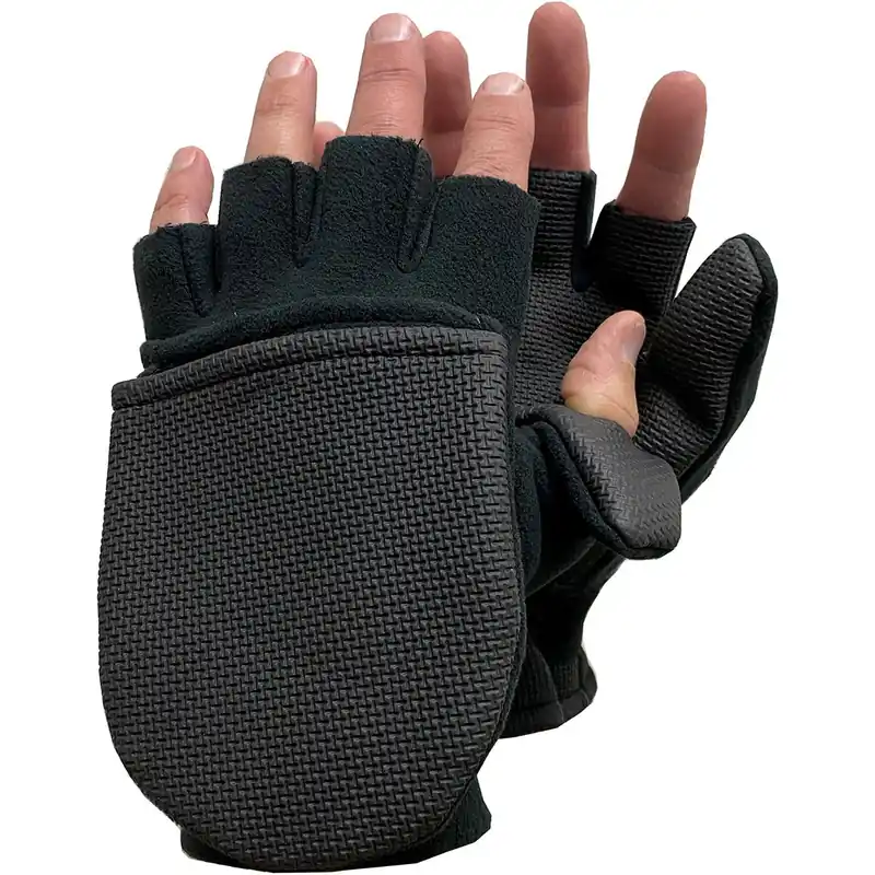 Hete Deal Glacier Glove Alaska River Series Flip Mitts - Zwart S