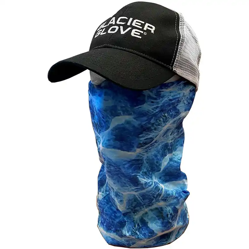 Glacier Glove Nekbuis Visgaiter Blue Camo Merkproduct
