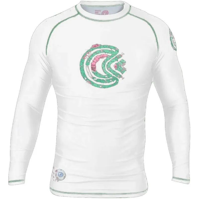 Chaos and Order Z-Series Premium Jiu-Jitsu Rashguard met lange mouwen - Wit S Superprijs