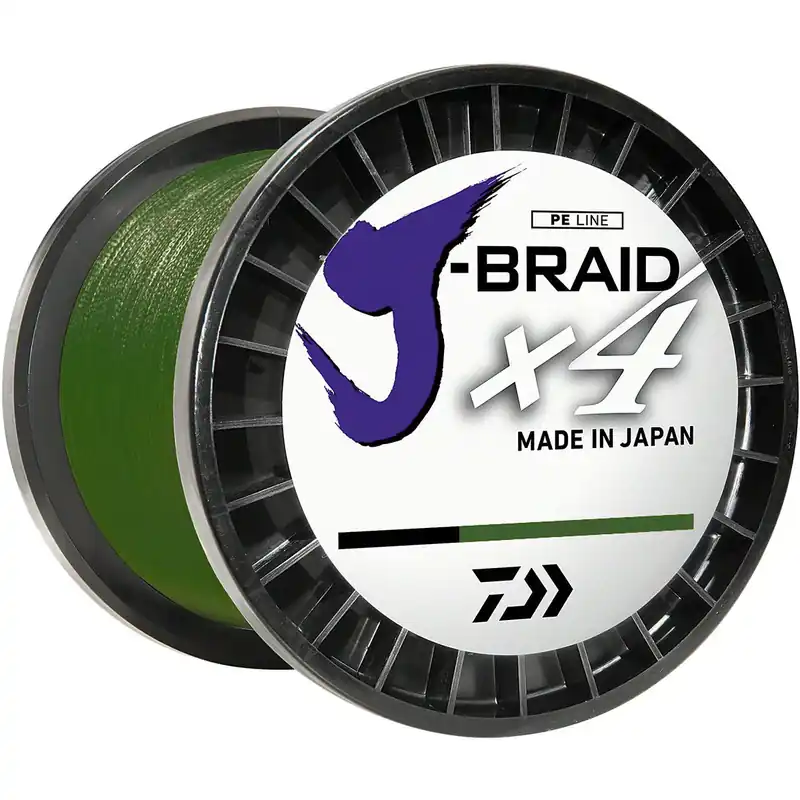 Korting Daiwa J-Braid X4 gevlochten vislijn, donkergroen, spoel van 150 yard