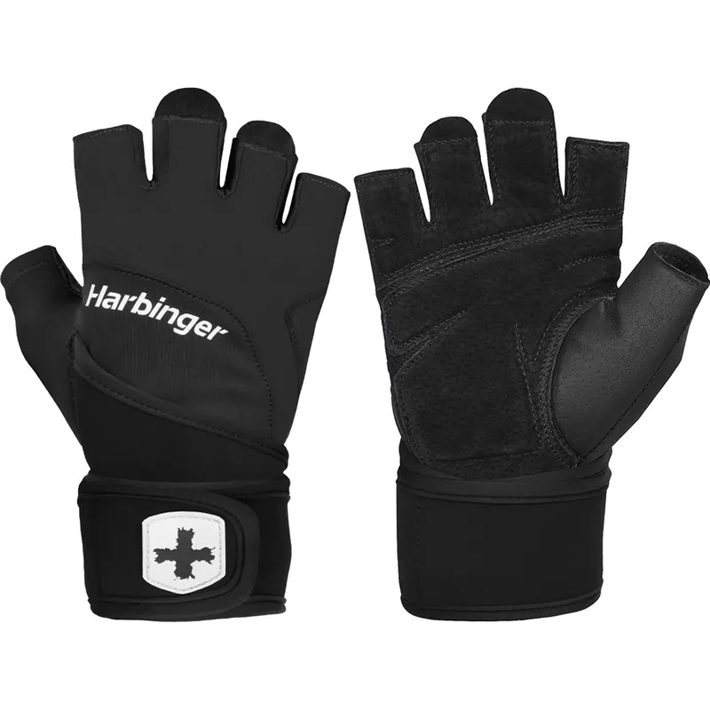 Beperkt Aanbod Harbinger Unisex Training Grip Wrist Wrap Gewichthefhandschoenen - Zwart S