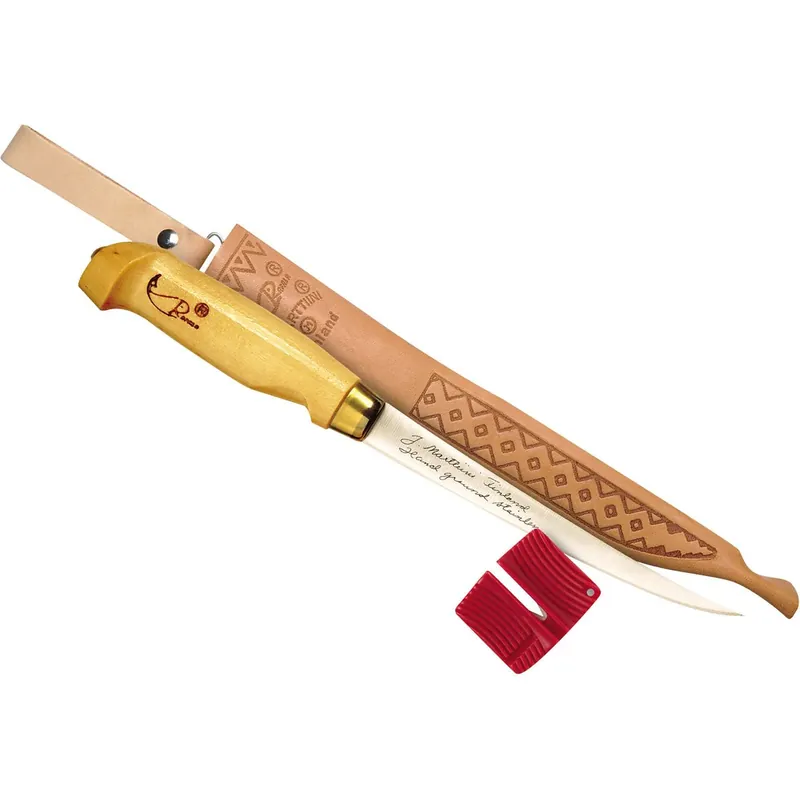 Rapala Fish 'n Fillet Mes met Enkelvoudige Slijper en Schede - Bruin 6" Beperkte Voorraad