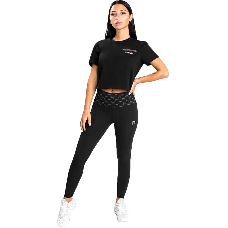 Gratis Retour Venum Dames Monogram 7/8 Leggings - Zwart/Roze/Goud S
