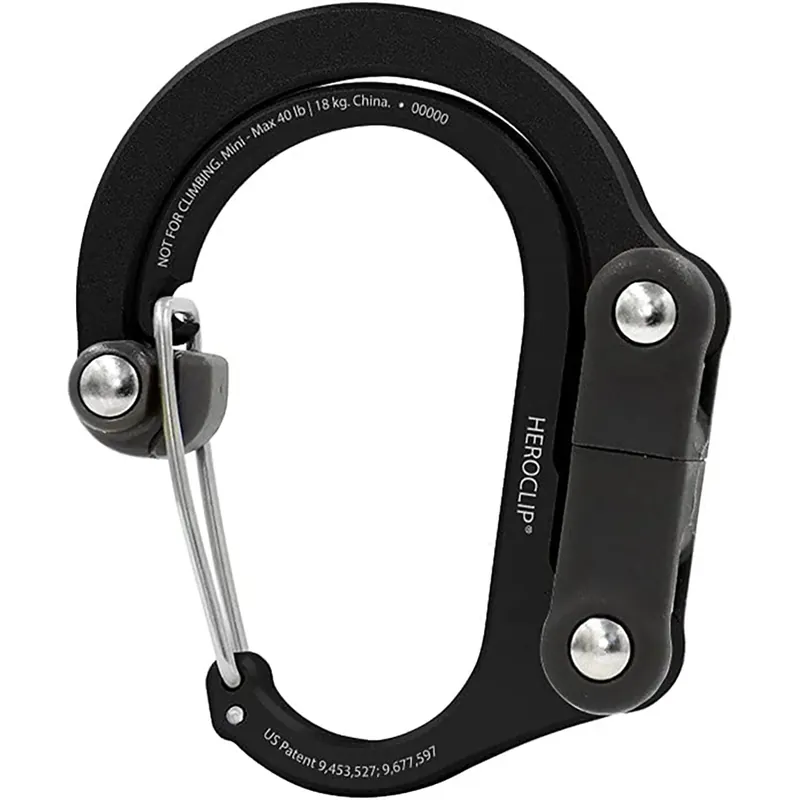 Direct Beschikbaar Gear Aid Heroclip Mini Hybride Kampeeruitrusting Clip Stealth Zwart