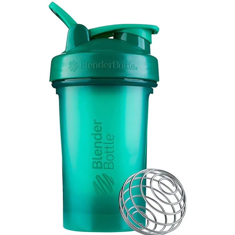 Hete Deal Blenderfles 20 oz. Klassieke shakerfles met lusdop Emerald Green