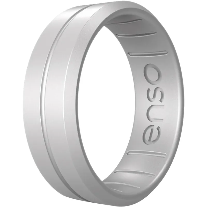 Favoriet Enso Rings Contour Elements Serie Siliconen Ring Klassiek - Zilver