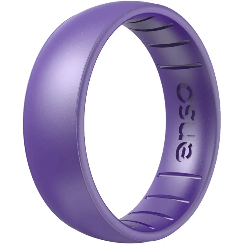 Gratis Retour Enso Rings Classic Birthstone Series Siliconen Ring - Amethist