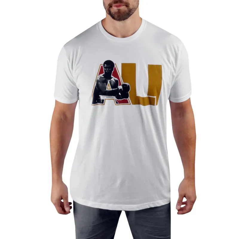 Lage Prijs Titel Boxing Ali Big A Premium Fitted Legacy T-shirt - Wit S