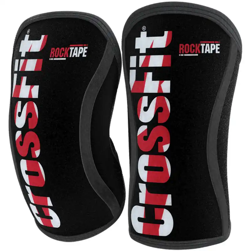 RockTape Assassins Crossfit Knie Ondersteuning Sleeves - Rood 5mm - Klein Express Levering