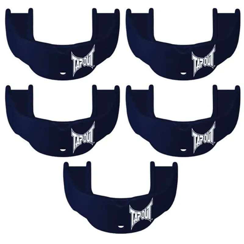 Tapout Jeugd Beschermende Sport Mondbeschermer met Band 5-Pack - Marineblauw Fabrieksprijs