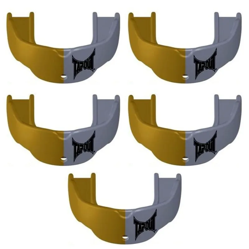 Tapout Jeugd Beschermende Sportbitje met Band 5-Pack - Zilver/Goud Beperkte Voorraad