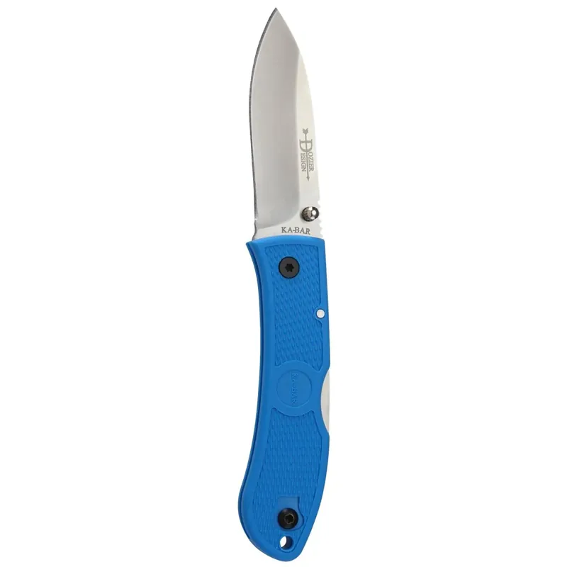 KA-BAR 3" Blade Dozier opvouwbaar jachtmes - Blauw Gereduceerde Prijs