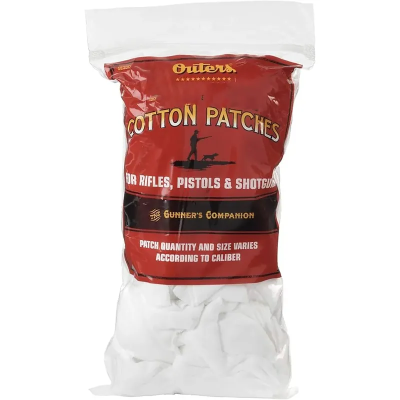 Outers Bulk Katoenen Reinigingspleisters .17-.22 Cal (250 stuks) Direct Verzonden