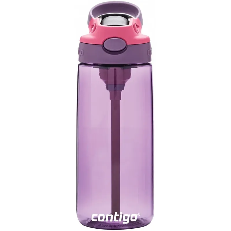 Contigo Kid's 20 oz. AutoSpout Straw Waterfles met Easy-Clean Deksel Aubergine/Punch Beperkt Aanbod
