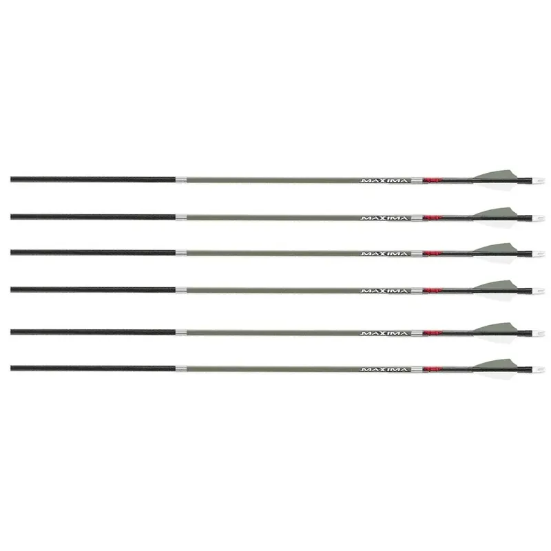 Carbon Express Maxima RED Small Diameter .400 pijlen 6-pack - olijfgroen Veilige Betaling