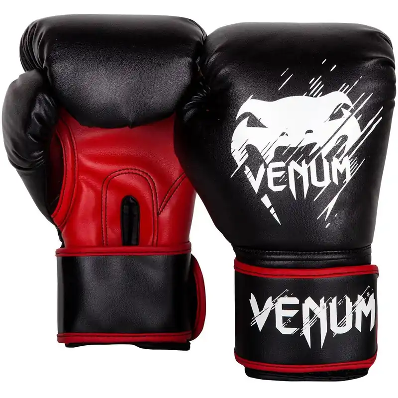 Venum Kids Contender Training Bokshandschoenen - Zwart/Rood 4 oz. Exclusieve Aanbieding