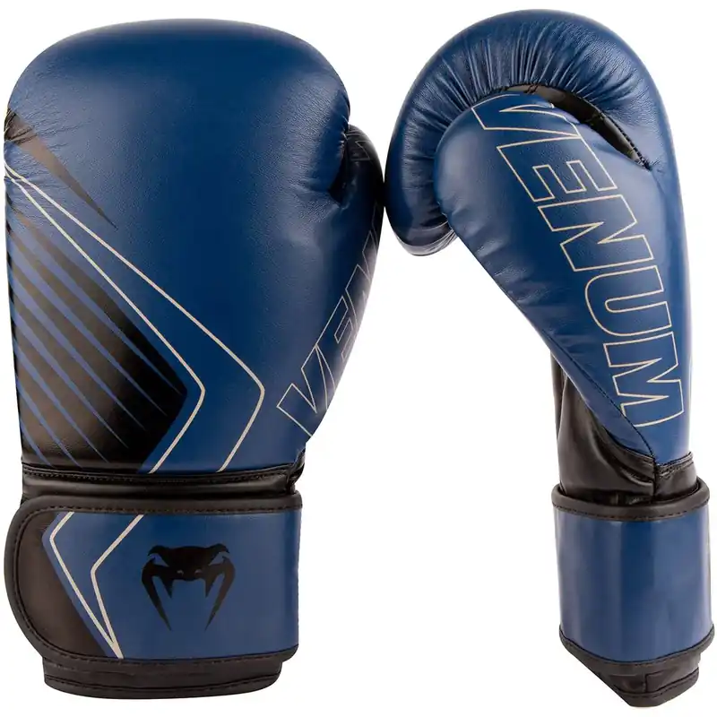 Beperkte Voorraad Venum Contender 2.0 klittenband bokshandschoenen - marineblauw/zand 10 oz.