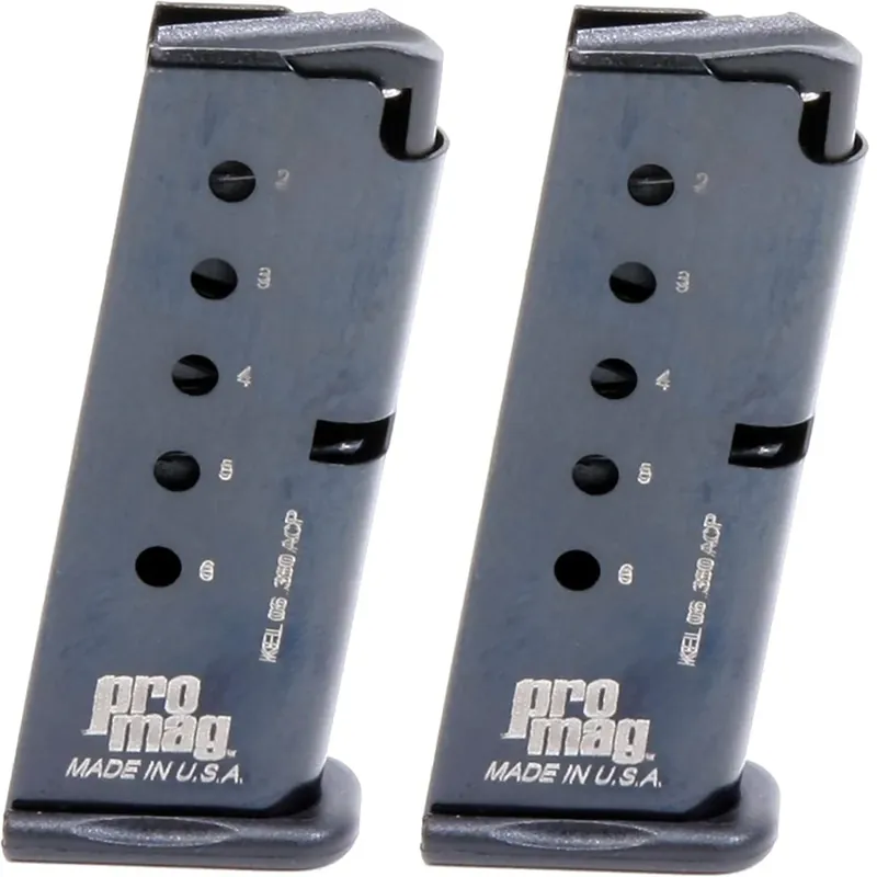 ProMag (2-pack) Kel-Tec P-3AT .380 ACP, 6-schots magazijn, KEL 06, blauw staal Dagaanbieding