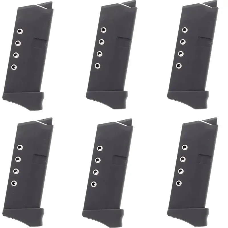 Beperkt Aanbod ProMag (6-pack) 6-schots magazijn voor GLOCK model 43 G43 9 mm, GLK12, zwart polymeer