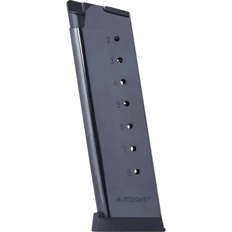 Merkproduct Mec-Gar 8-schots magazijn voor 1911 Full Size .45 ACP MGCG4508BPF Geblauwde coating