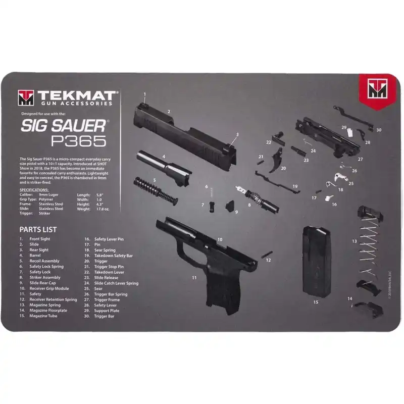 Goedkoop TekMat originele geweerreinigingsmat - 17" X 11" - Sig Sauer P365™