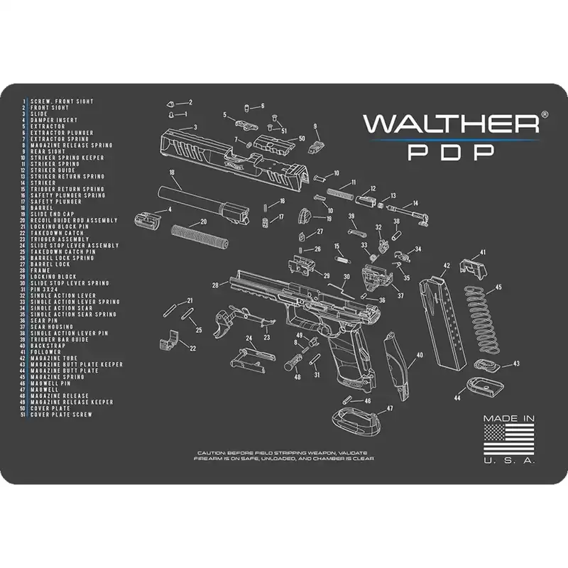 TekMat originele geweerreinigingsmat - 17" X 11" - Walther PDP Must-Have