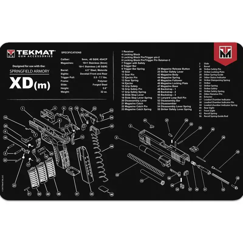 Uitverkoop TekMat originele wapenreinigingsmat - 17" X 11" - Springfield Armory XD-M