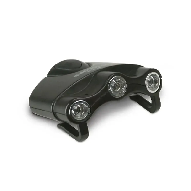 Cyclops Orion Hat Clip Light met 3 lampen - Zwart Favoriet