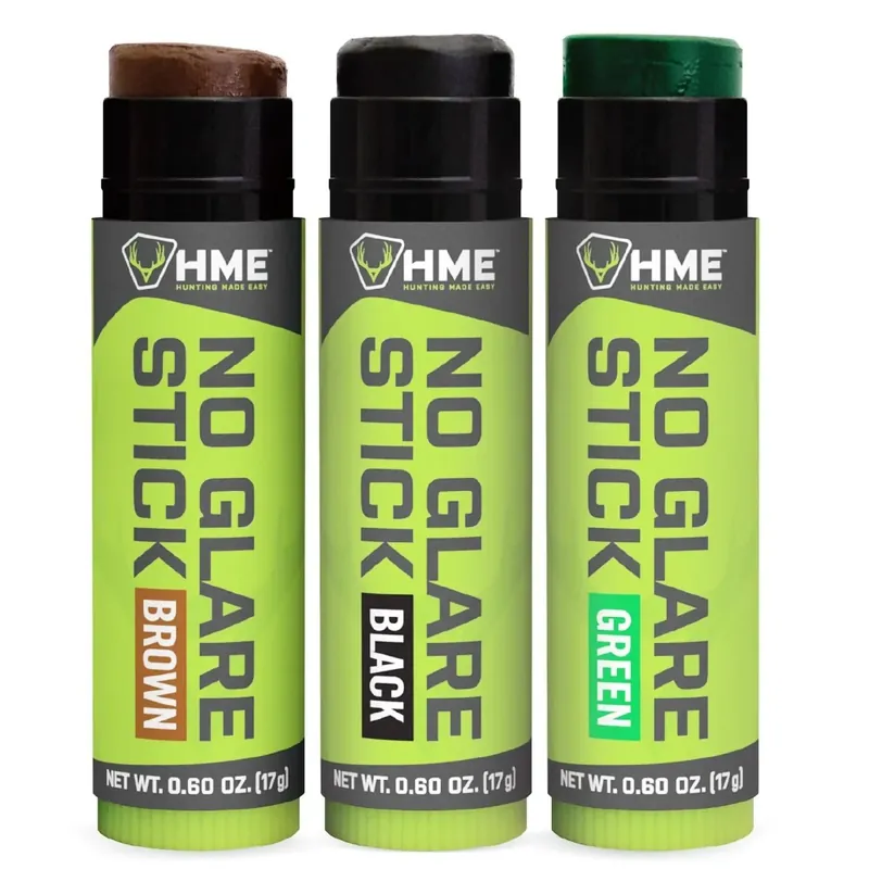 HME - Glare Reducing Face Paint Stick - 3-pack - Groen/Bruin/Zwart Finale Uitverkoop