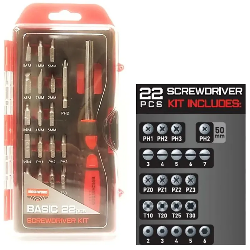 Gecertificeerd Birchwood Casey - Basis schroevendraaierset - 22 stuks