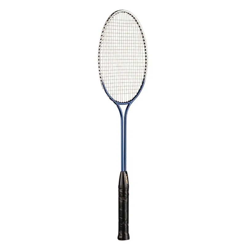 Beperkt Aanbod Champion Sports Junior gehard stalen badmintonracket met dubbele schacht - 24" - Zilver/Blauw