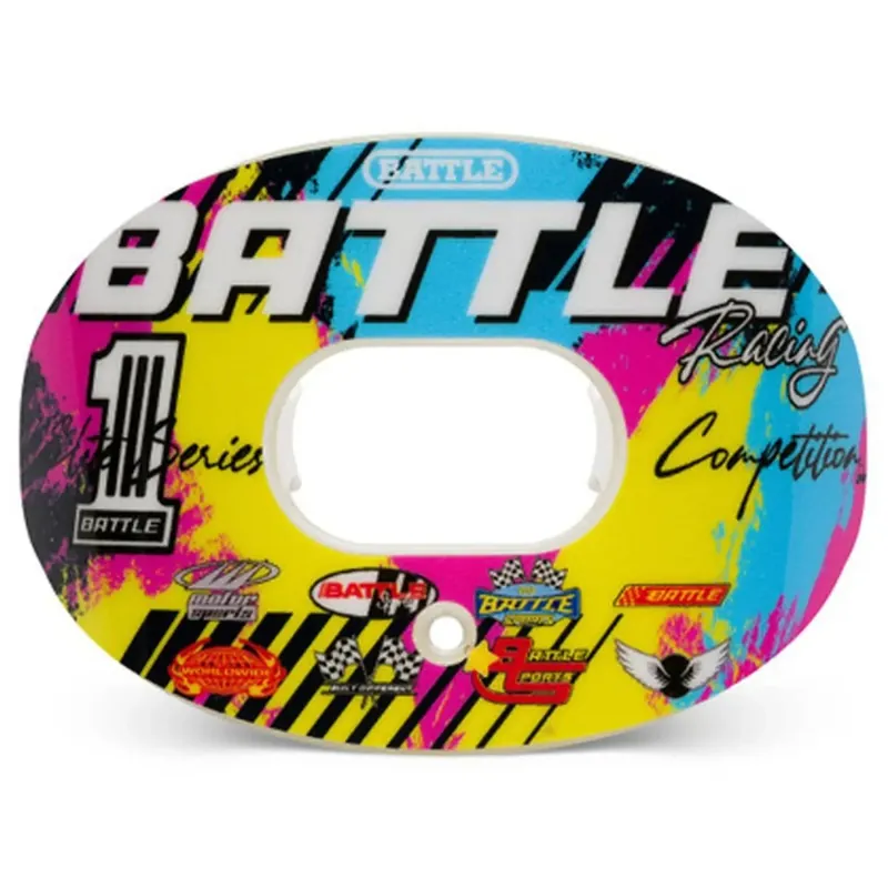 Laatste Kans Battle Sports - "Racing" zuurstof voetbal bitje - roze/geel/blauw Roze/Geel/Blauw