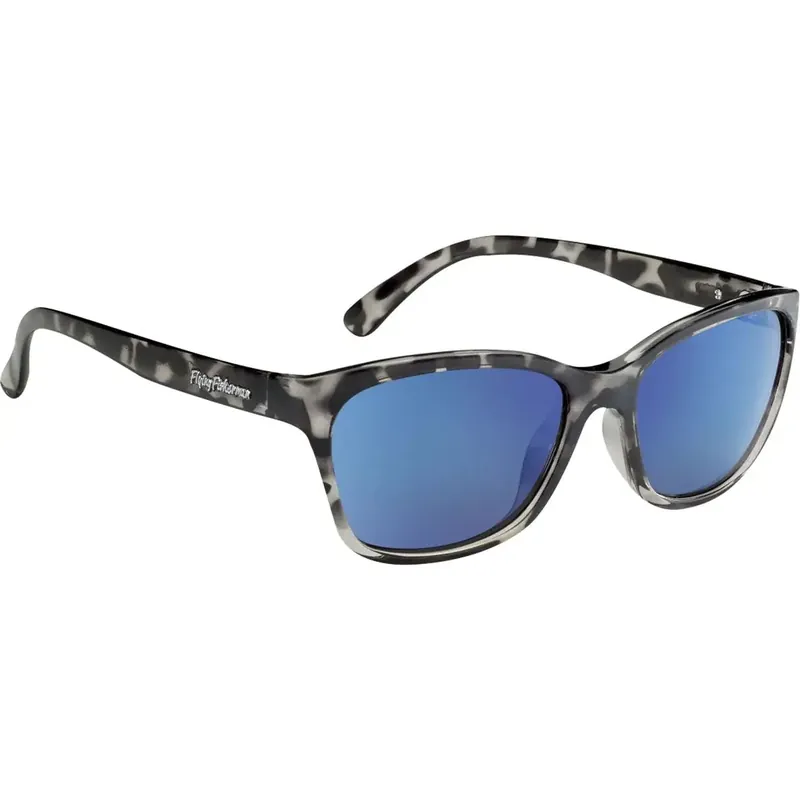 Flying Fisherman Ripple gepolariseerde zonnebril Zwarte fade/rookblauwe spiegel Speciale Aanbieding
