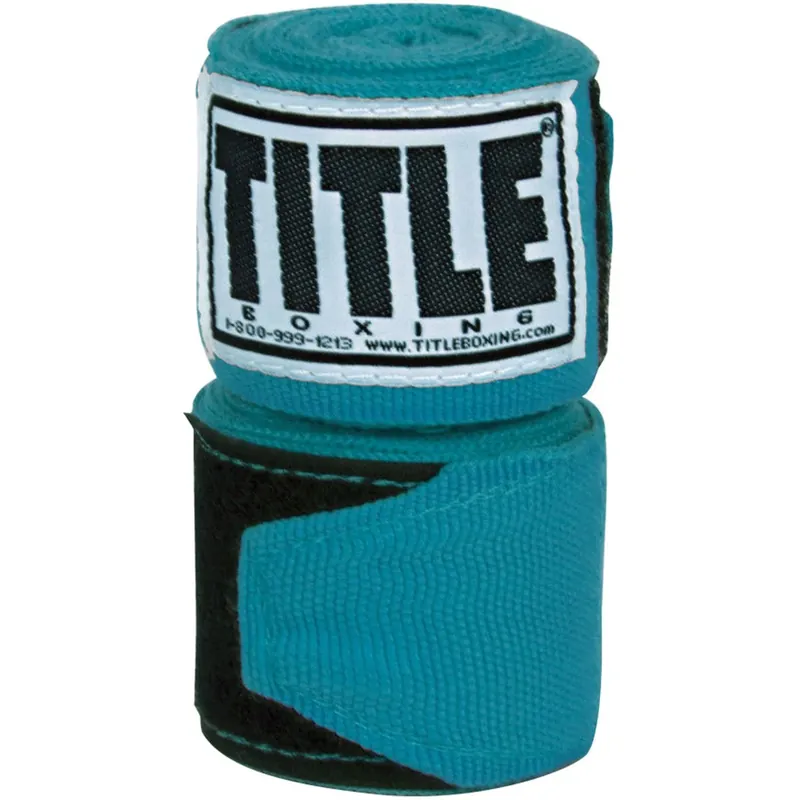 Title Boxing 180" Semi-elastische Mexicaanse handwraps - Turquoise Voordeelprijs