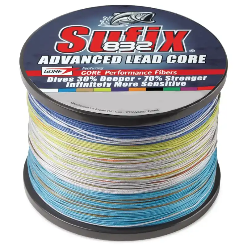 Laatste Kans Sufix 832 Advanced Lead Core Vislijn, 10-kleurenreeks, spoel van 600 yard