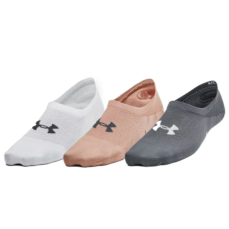 Actieprijs Under Armour Breathe Lite Ultra Low Liner sokken voor dames, 3-pack - Blushing Beige/Wit/Castlerock - Groot